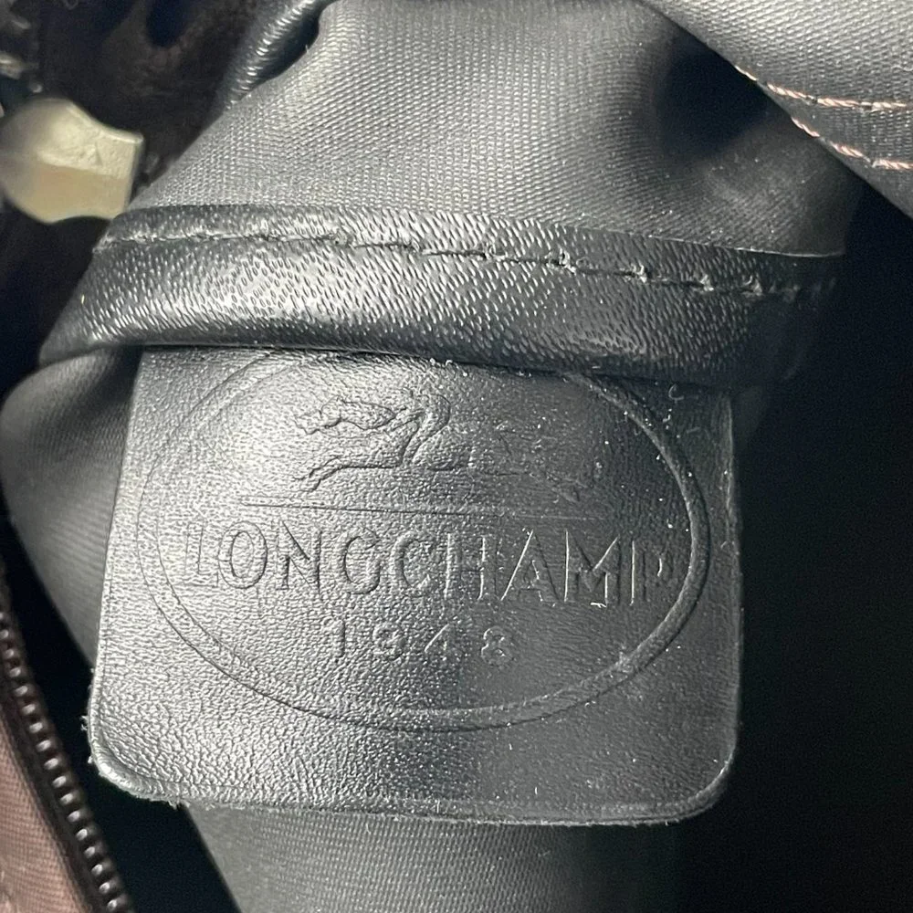 Longchamp Chocolate Brown Nylon Planetes Crossbody Bag - Picture 13 of 15